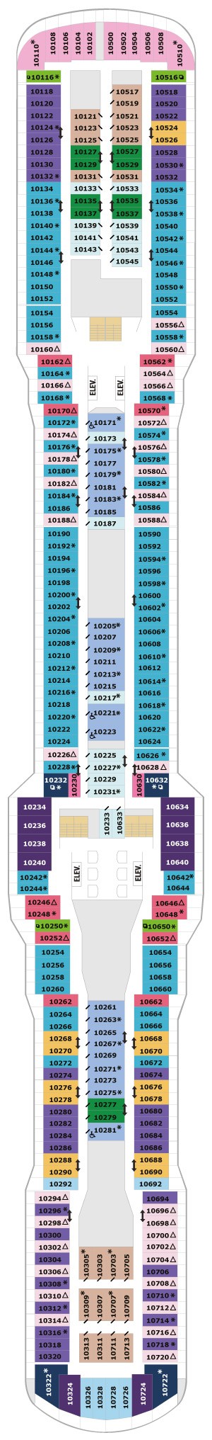 Spectrum of the Seas Deck 10 deck plan