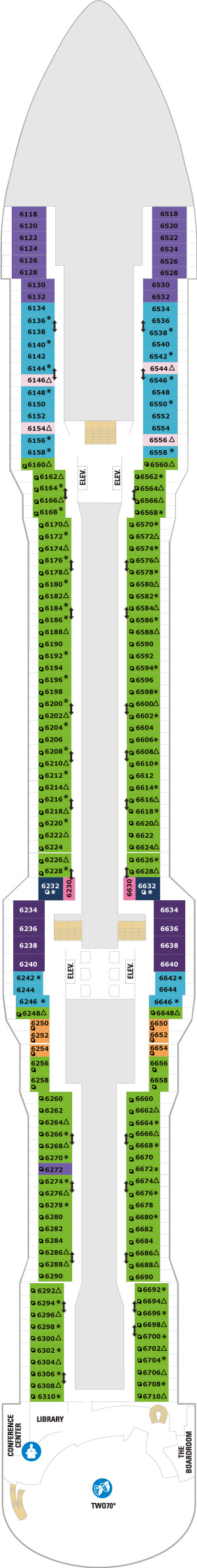 Spectrum of the Seas Deck 6 deck plan