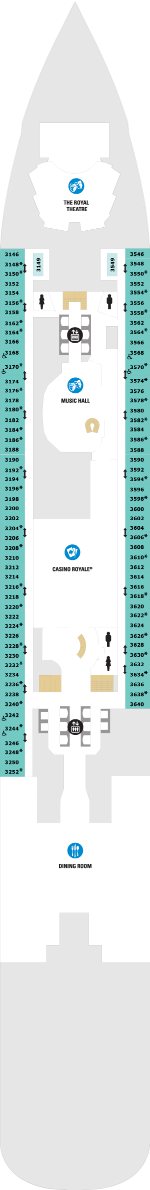 Spectrum of the Seas Deck 3 deck plan