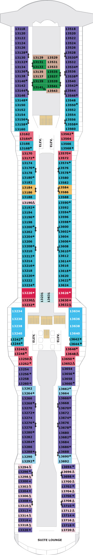 Odyssey of the Seas Deck 13 deck plan