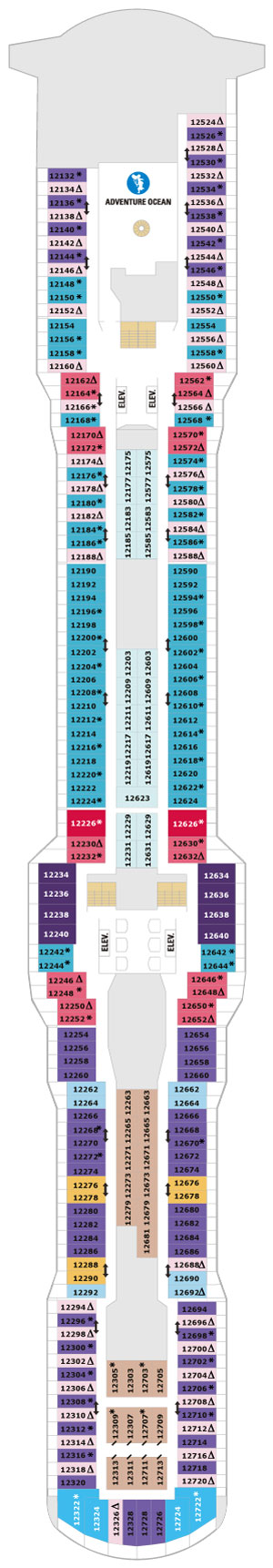 Odyssey of the Seas Deck 12 deck plan