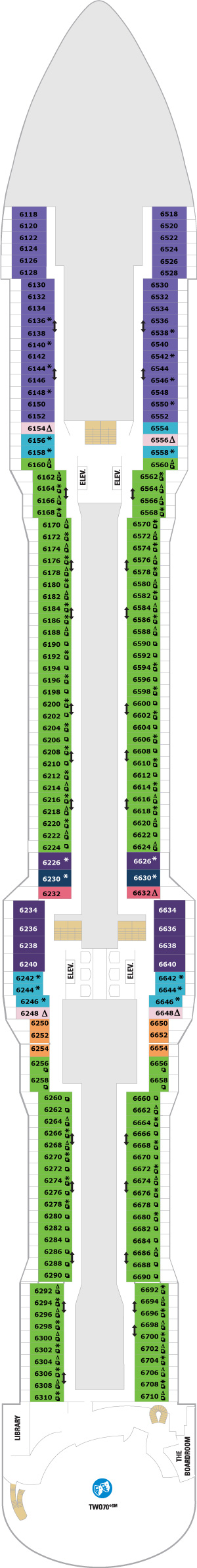 Odyssey of the Seas Deck 6 deck plan
