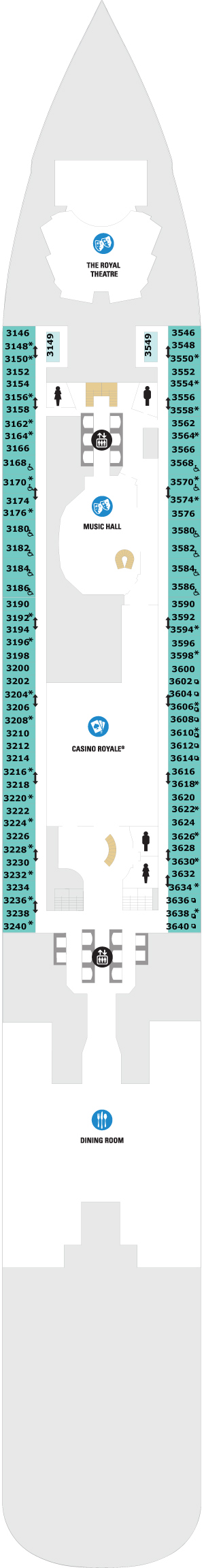 Odyssey of the Seas Deck 3 deck plan
