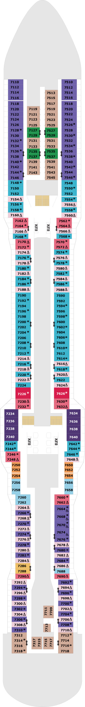 Odyssey of the Seas Deck 7 deck plan