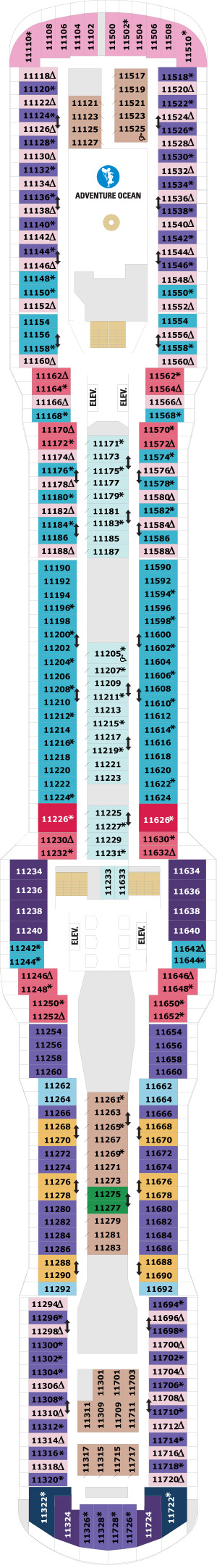 Odyssey of the Seas Deck 11 deck plan