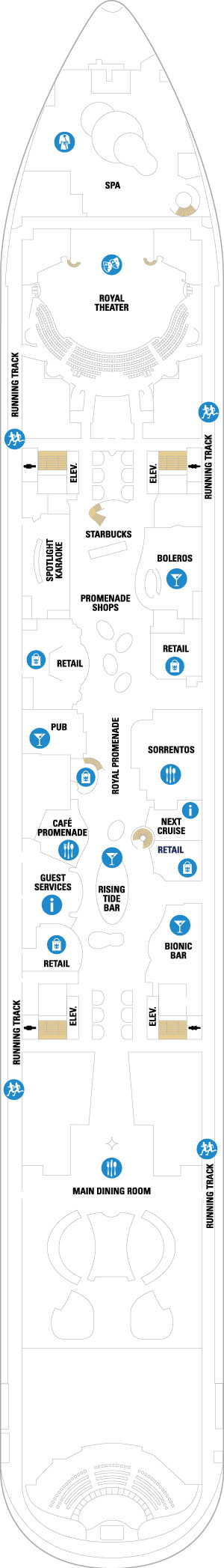 Wonder of the Seas Deck 5 deck plan