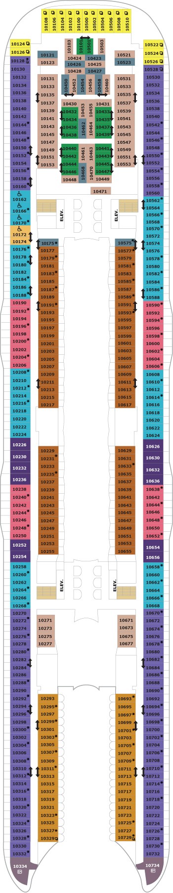 Wonder of the Seas Deck 10 deck plan