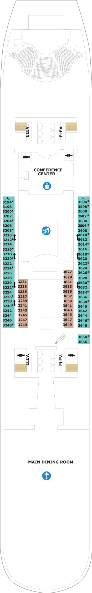 Wonder of the Seas Deck 3 deck plan