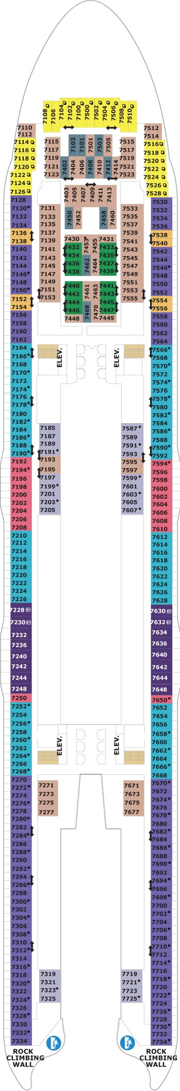 Wonder of the Seas Deck 7 deck plan