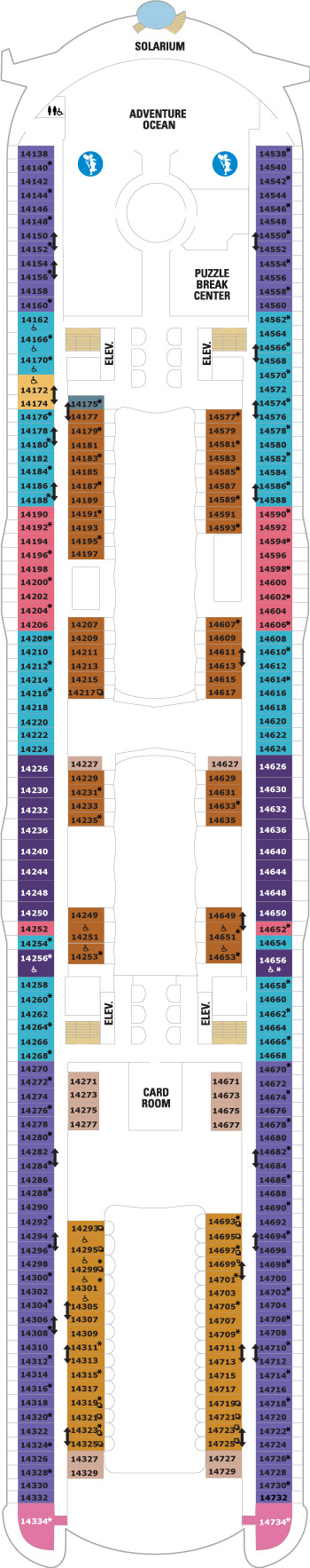 Wonder of the Seas Deck 14 deck plan
