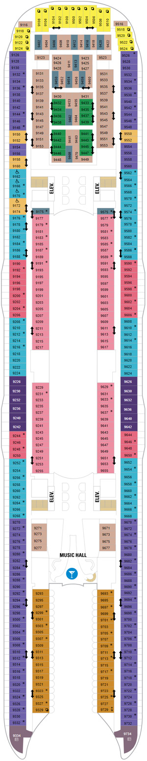 Wonder of the Seas Deck 9 deck plan