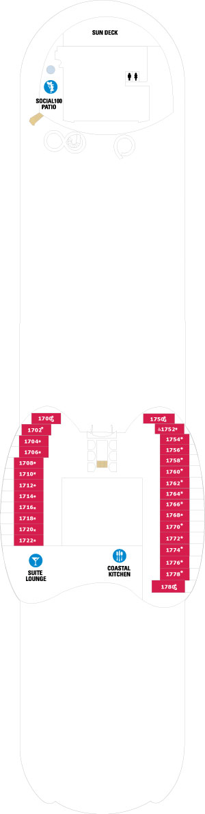 Wonder of the Seas Deck 17 deck plan