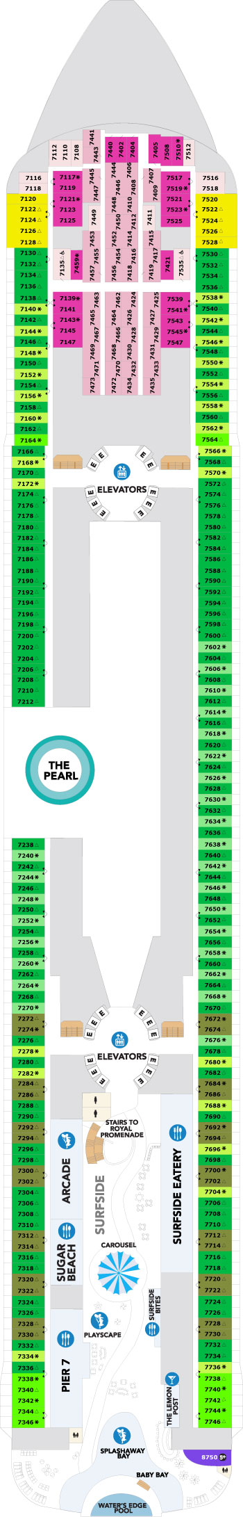 Icon of the Seas Deck 7 deck plan