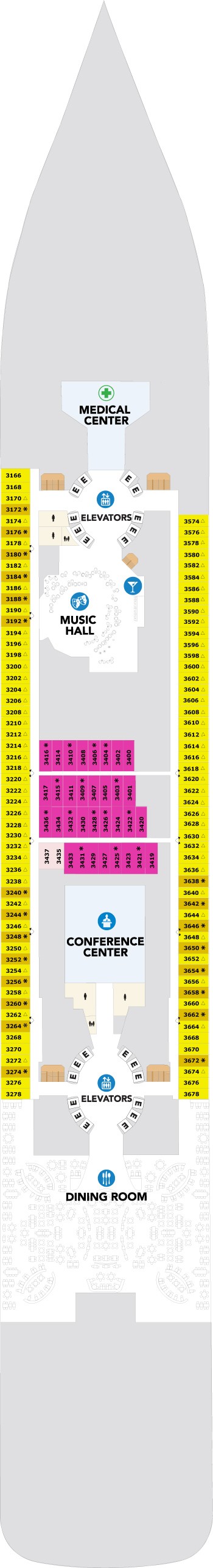 Icon of the Seas Deck 3 deck plan