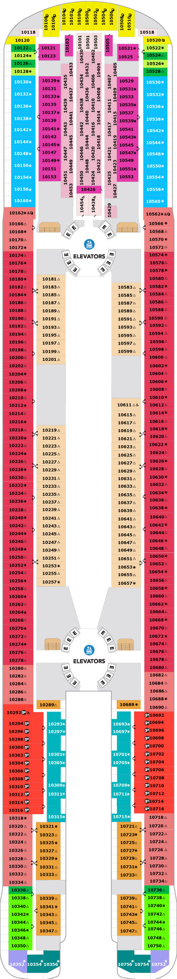 Icon of the Seas Deck 10 deck plan