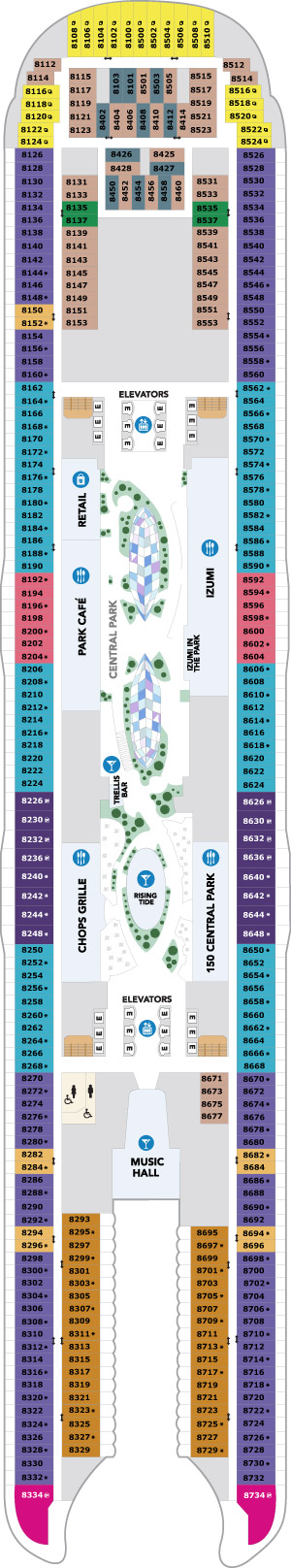 Utopia of the Seas Deck 8 deck plan