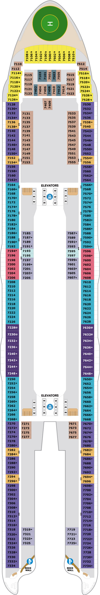 Utopia of the Seas Deck 7 deck plan