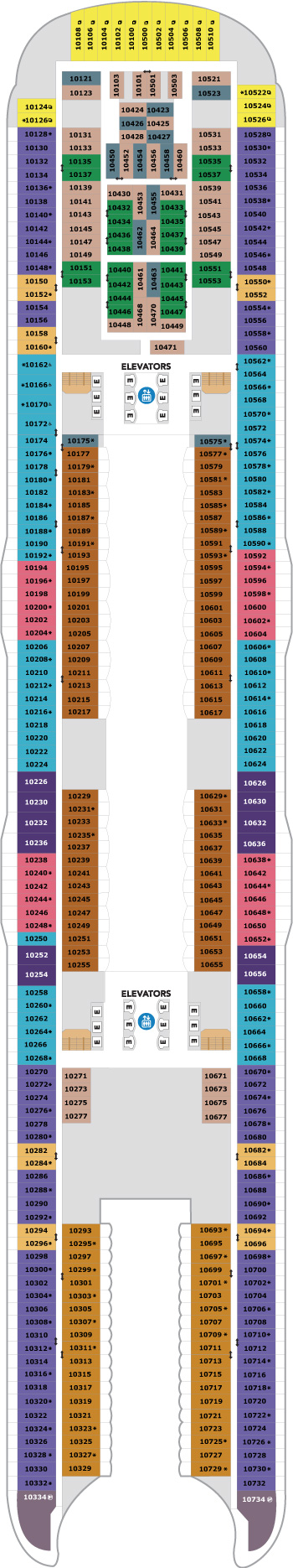 Utopia of the Seas Deck 10 deck plan