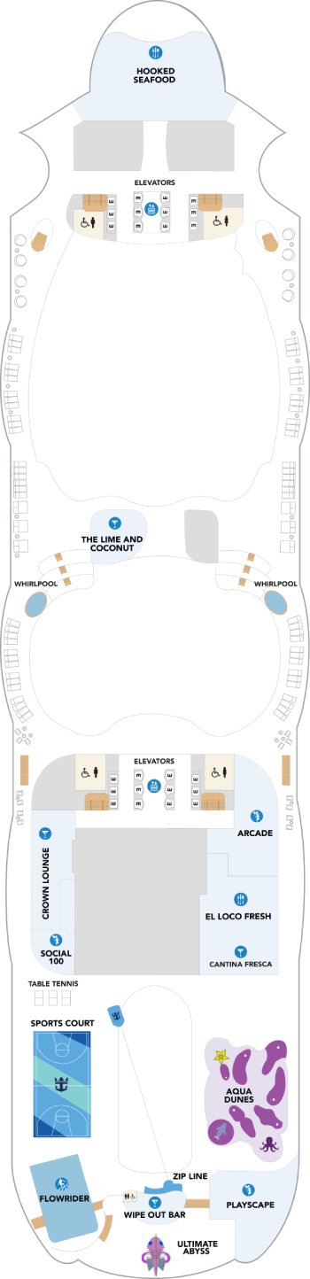 Utopia of the Seas Deck 16 deck plan