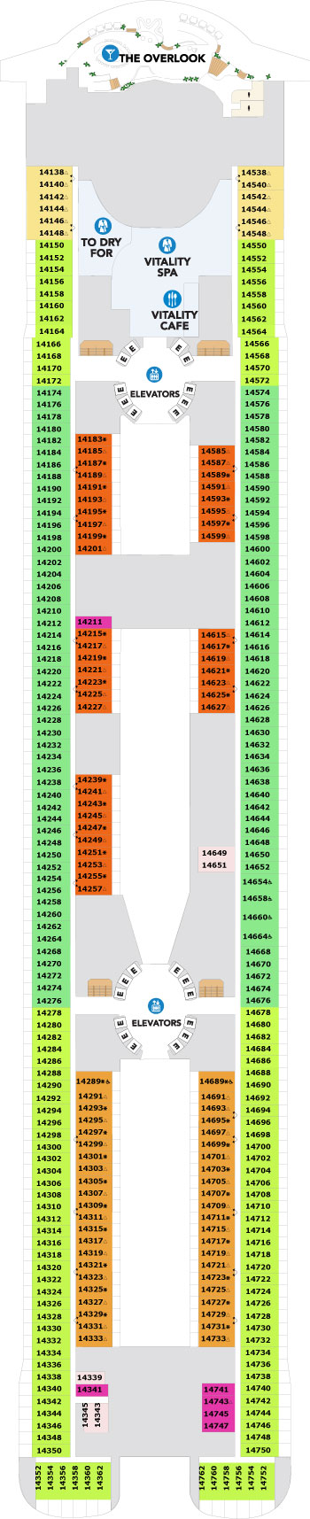 Star of the Seas Deck 14 deck plan