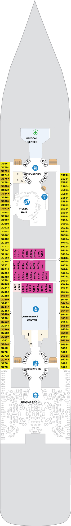 Star of the Seas Deck 3 deck plan
