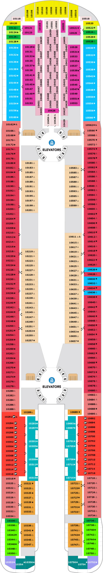 Star of the Seas Deck 10 deck plan