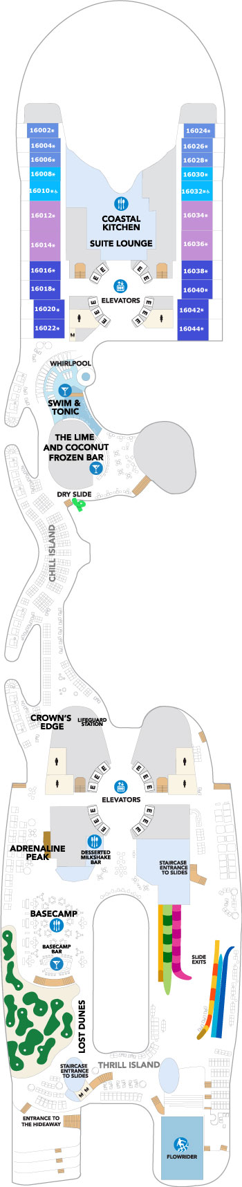 Star of the Seas Deck 16 deck plan