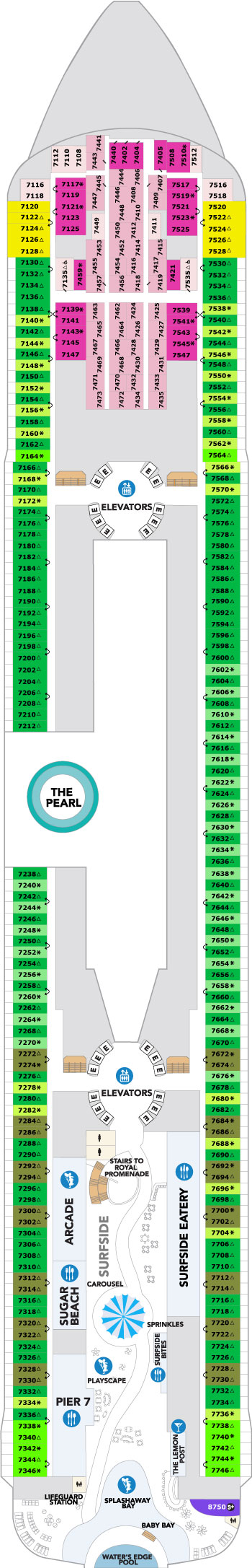 Star of the Seas Deck 7 deck plan