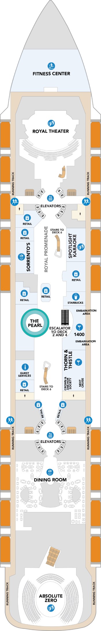 Legend of the Seas Deck 5 deck plan