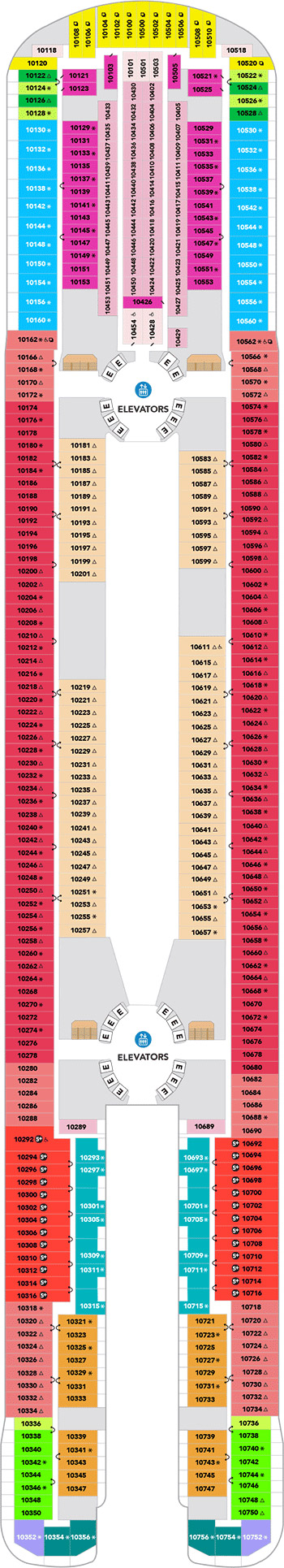 Hero of the Seas Deck 10 deck plan