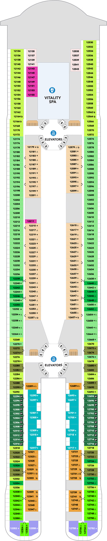 Hero of the Seas Deck 12 deck plan