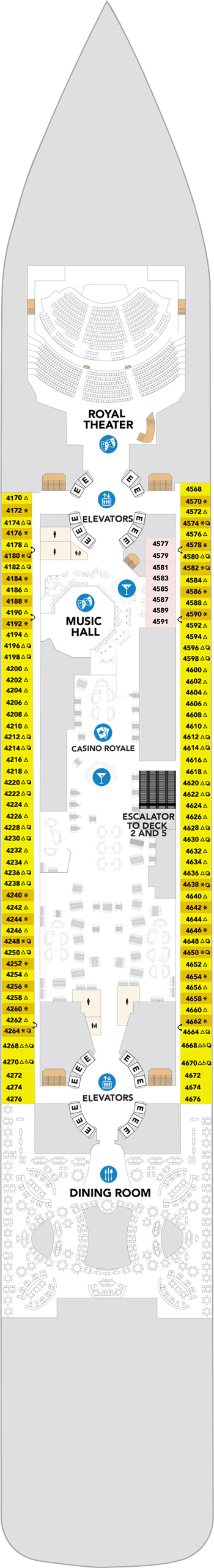 Hero of the Seas Deck 4 deck plan