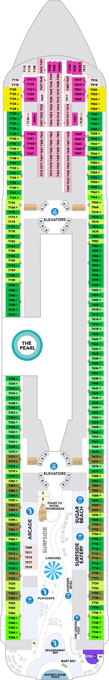Hero of the Seas Deck 7 deck plan