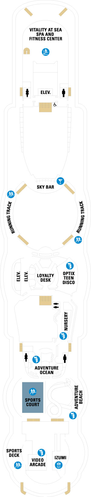 Brilliance of the Seas Deck 12 deck plan