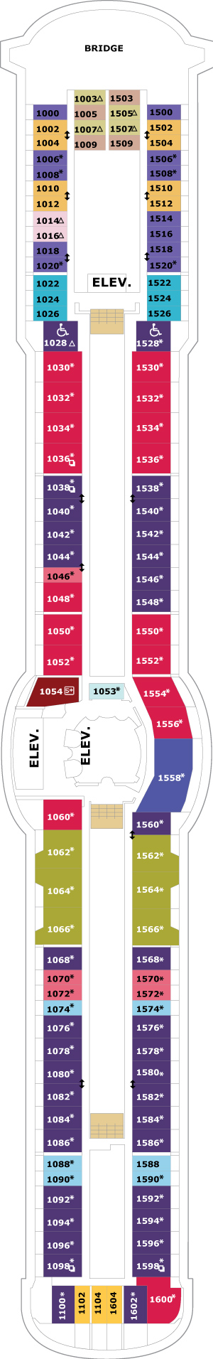 Brilliance of the Seas Deck 10 deck plan