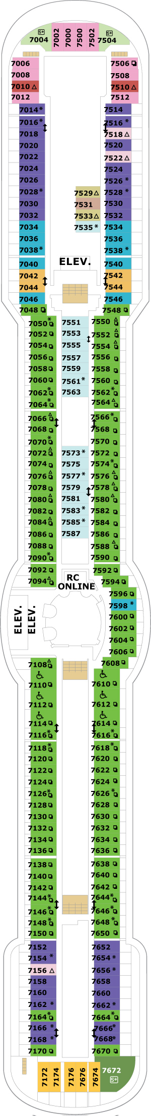 Brilliance of the Seas Deck 7 deck plan