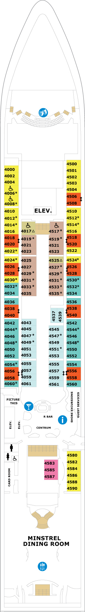 Brilliance of the Seas Deck 4 deck plan