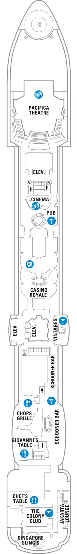 Brilliance of the Seas Deck 6 deck plan