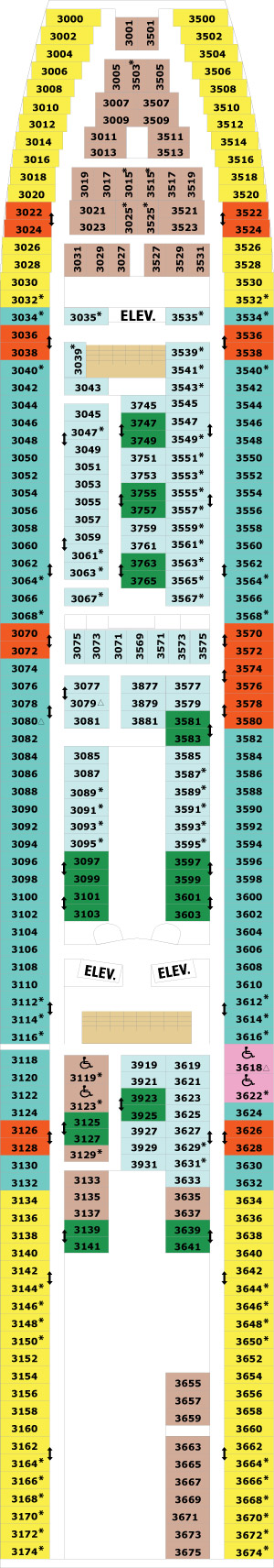 Enchantment of the Seas Deck 3 deck plan
