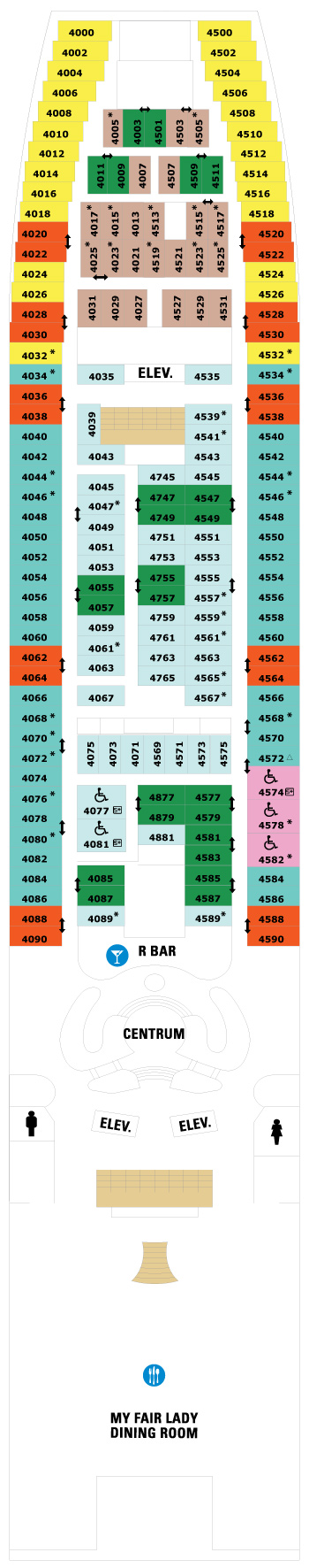 Enchantment of the Seas Deck 4 deck plan