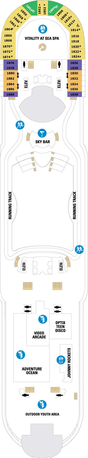 Explorer of the Seas Deck 12 deck plan