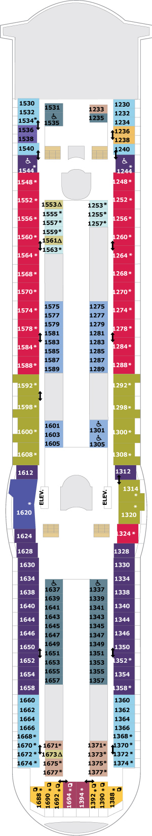 Explorer of the Seas Deck 10 deck plan