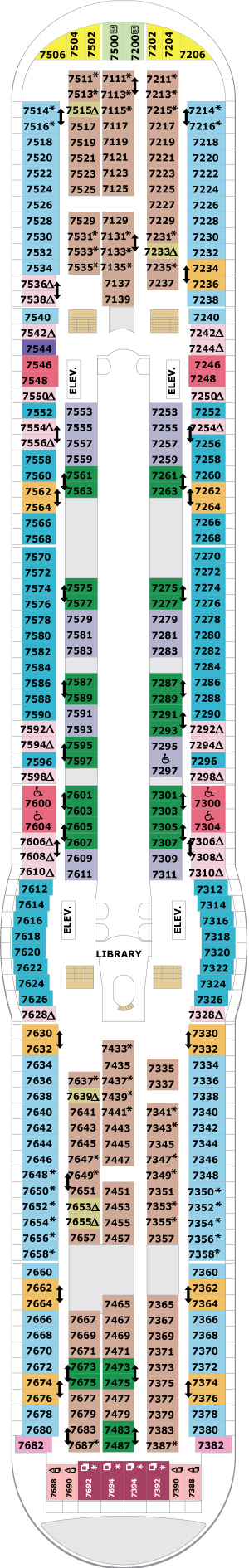 Explorer of the Seas Deck 7 deck plan
