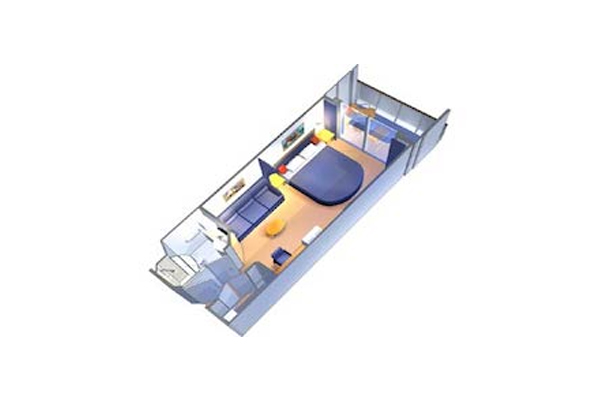 Spacious Ocean View Stateroom with Balcony