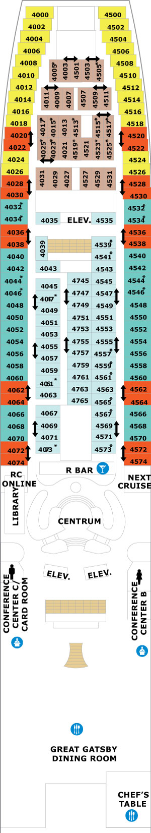 Grandeur of the Seas Deck 4 deck plan