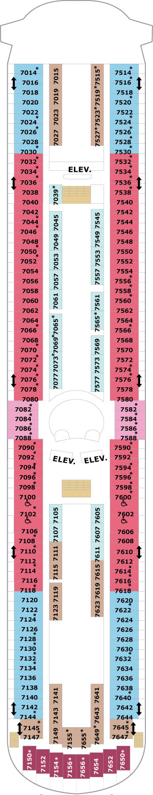 Grandeur of the Seas Deck 7 deck plan