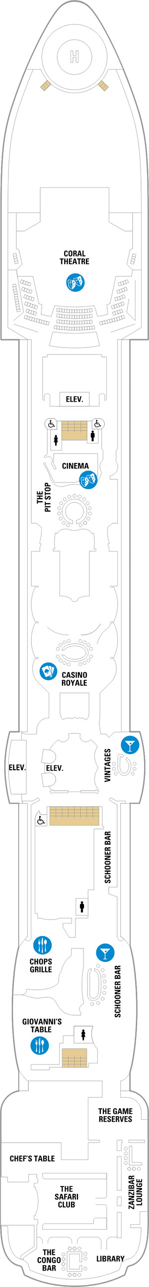 Jewel of the Seas Deck 6 deck plan