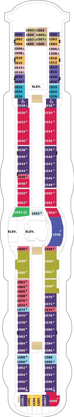 Jewel of the Seas Deck 10 deck plan