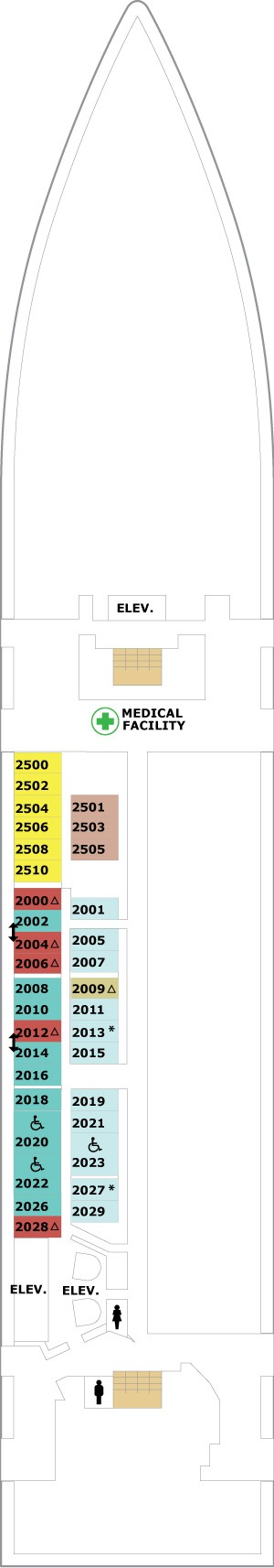 Jewel of the Seas Deck 2 deck plan