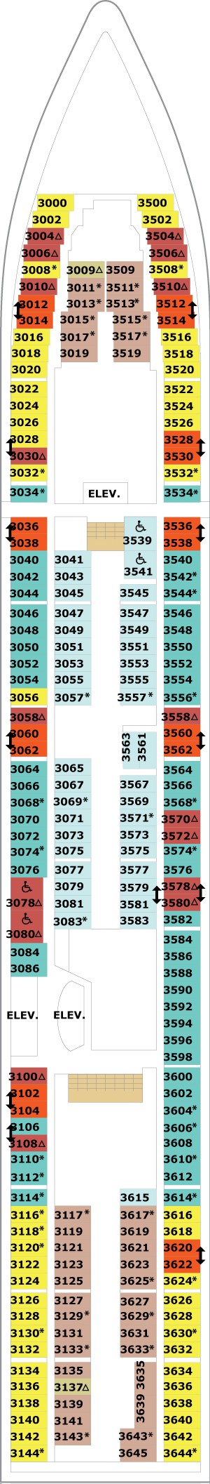 Jewel of the Seas Deck 3 deck plan